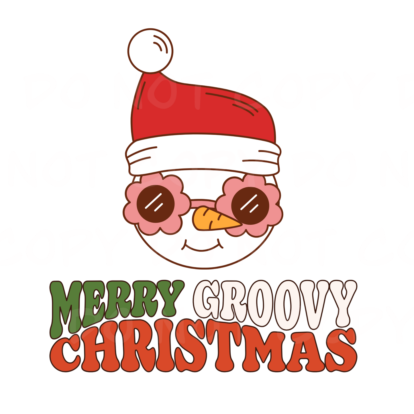 Merry groovy Christmas  PNG/Sublimation