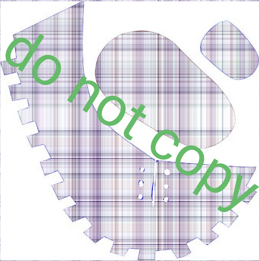 Purple plaid baby shoe downloadable