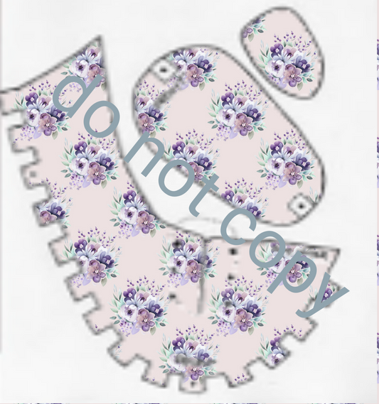 Floral baby shoe downloadable