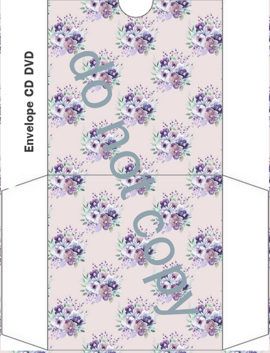 Floral CD envelope downloadable