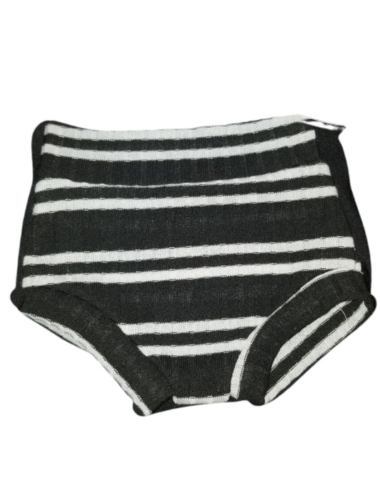 Black white striped bummies 9-12 months