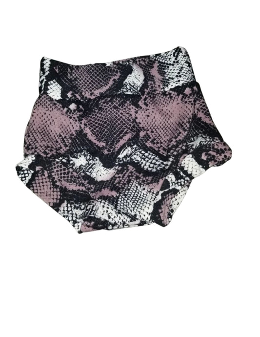 Mauve snake skin print bummies