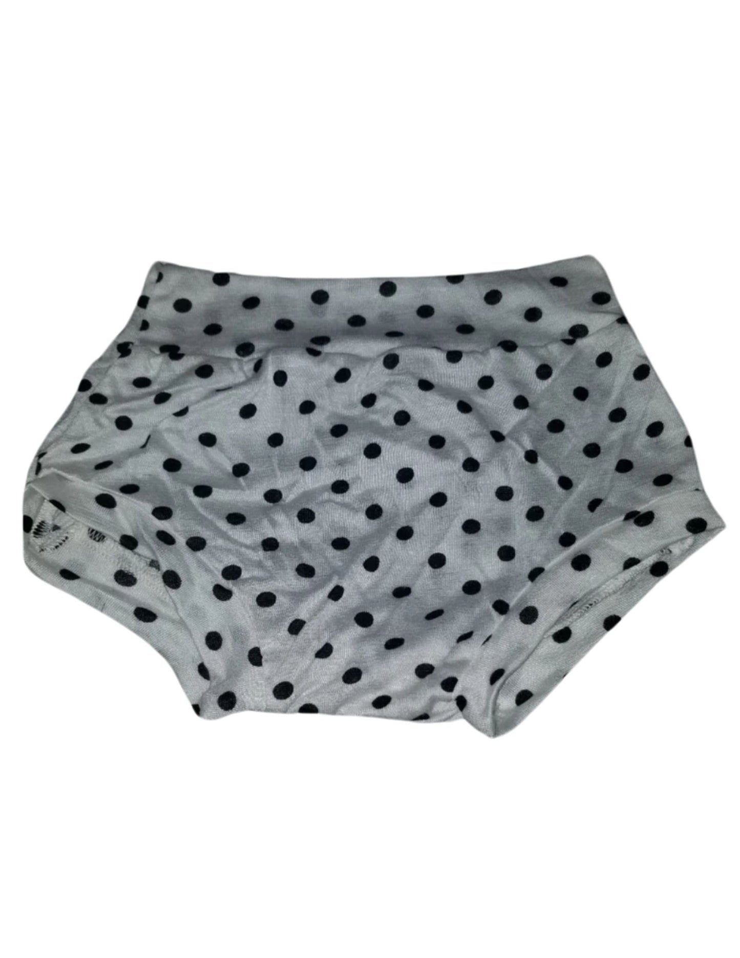 White with black dots bummies 3t