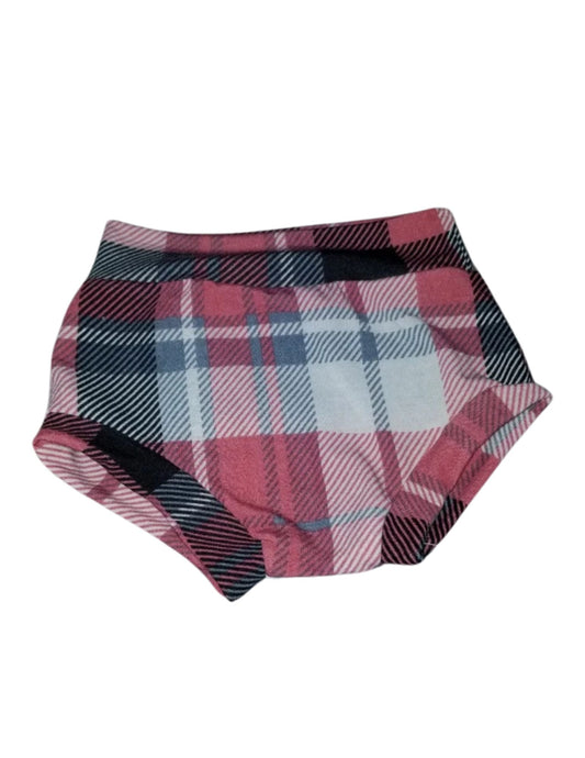 Red plaid bummies 3t