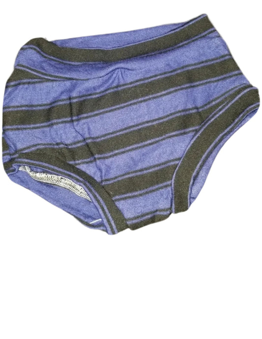 Blue and black striped bummies