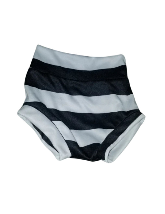 Black and white striped  bummies 6-9 months