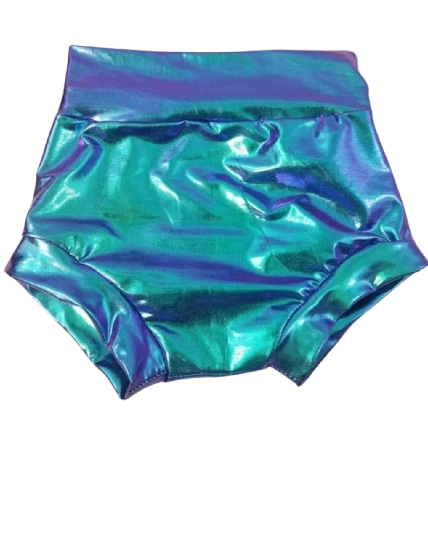 Turquoise holo print bummies 2t