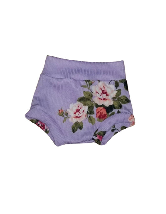 Purple floral print bummies 2t