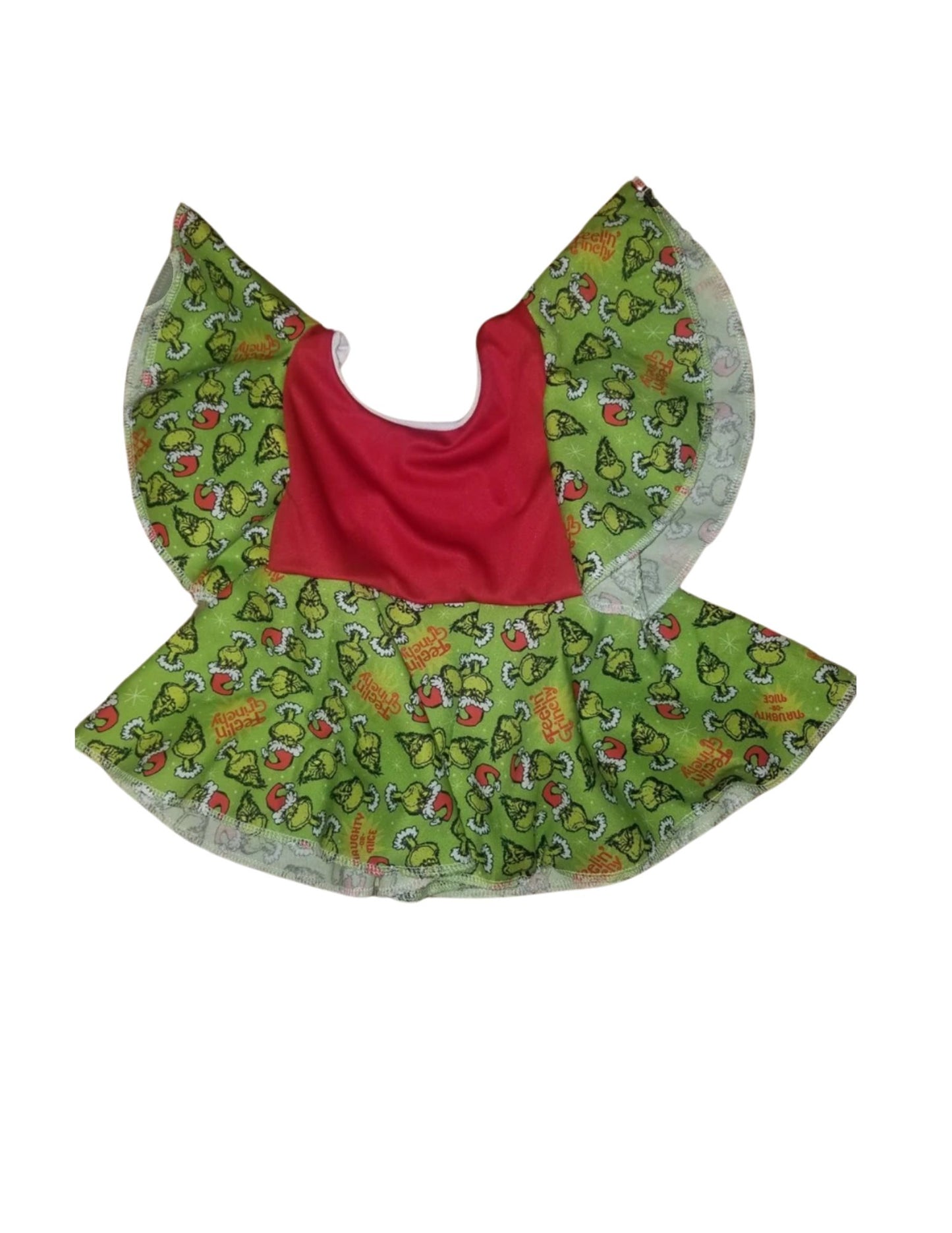 Christmas grinch peplum top 3t