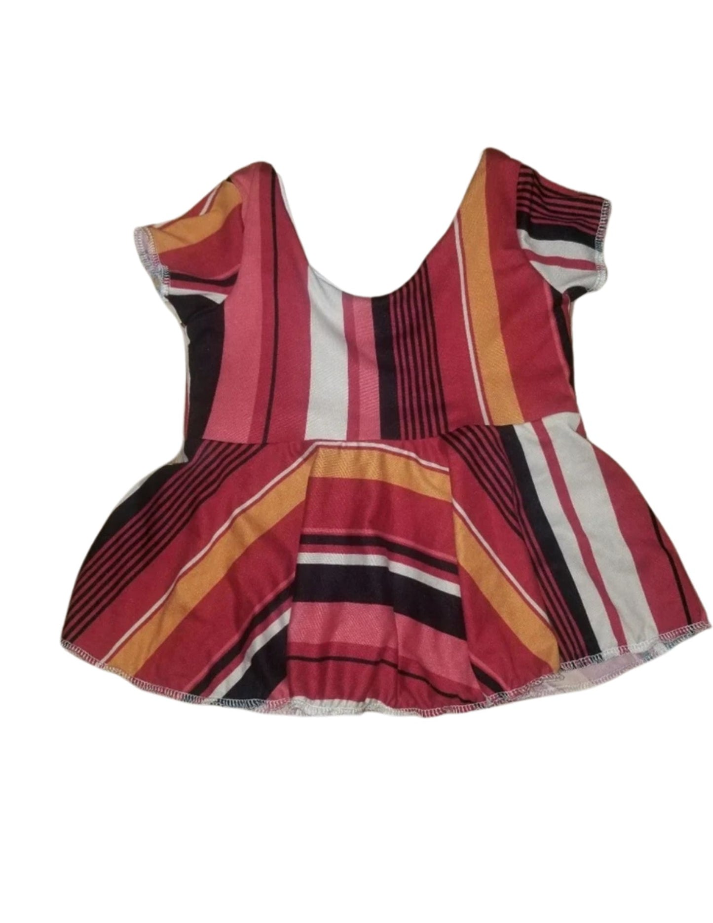 Striped peplum top 3t