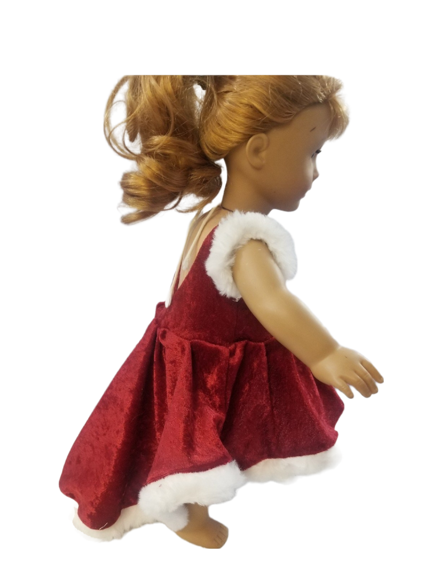 Red high low Christmas dress 18" doll dress