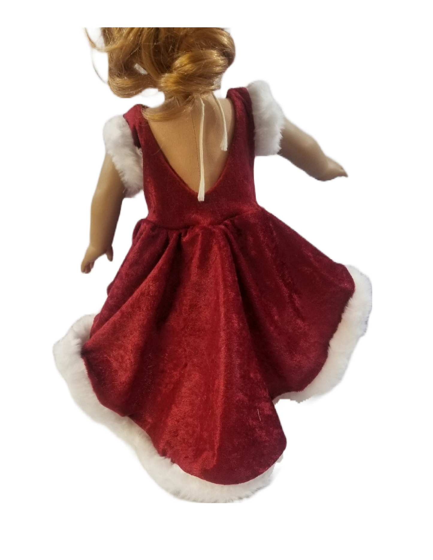 Red high low Christmas dress 18" doll dress