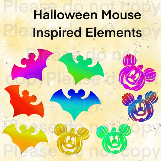 Halloween Mouse Inspired Elements Set